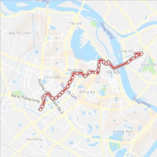 Cập nhật về lộ trình các tuyến xe bus 22: Bến xe Gia Lâm - Khu Đô Thị Xa La